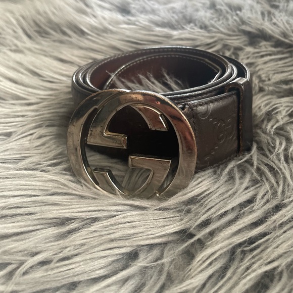 GUCCI interlocking g logo signature leather belt - Picture 1 of 11